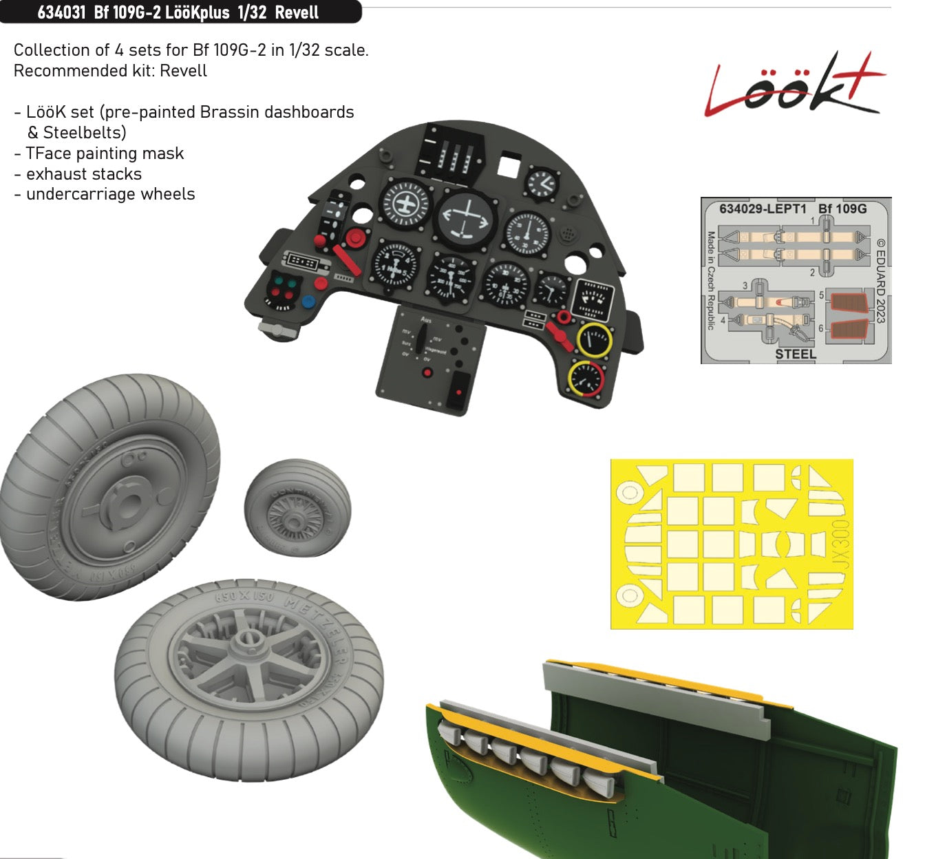 Eduard Brassin ED634031 1:32 Messerschmitt Bf-109G-2 LooK plus