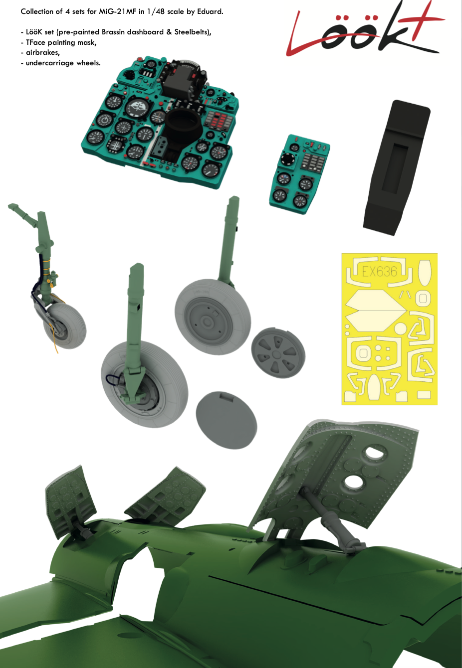 Eduard Brassin ED644087 1:48 Mikoyan MiG-21MF early LooK plus