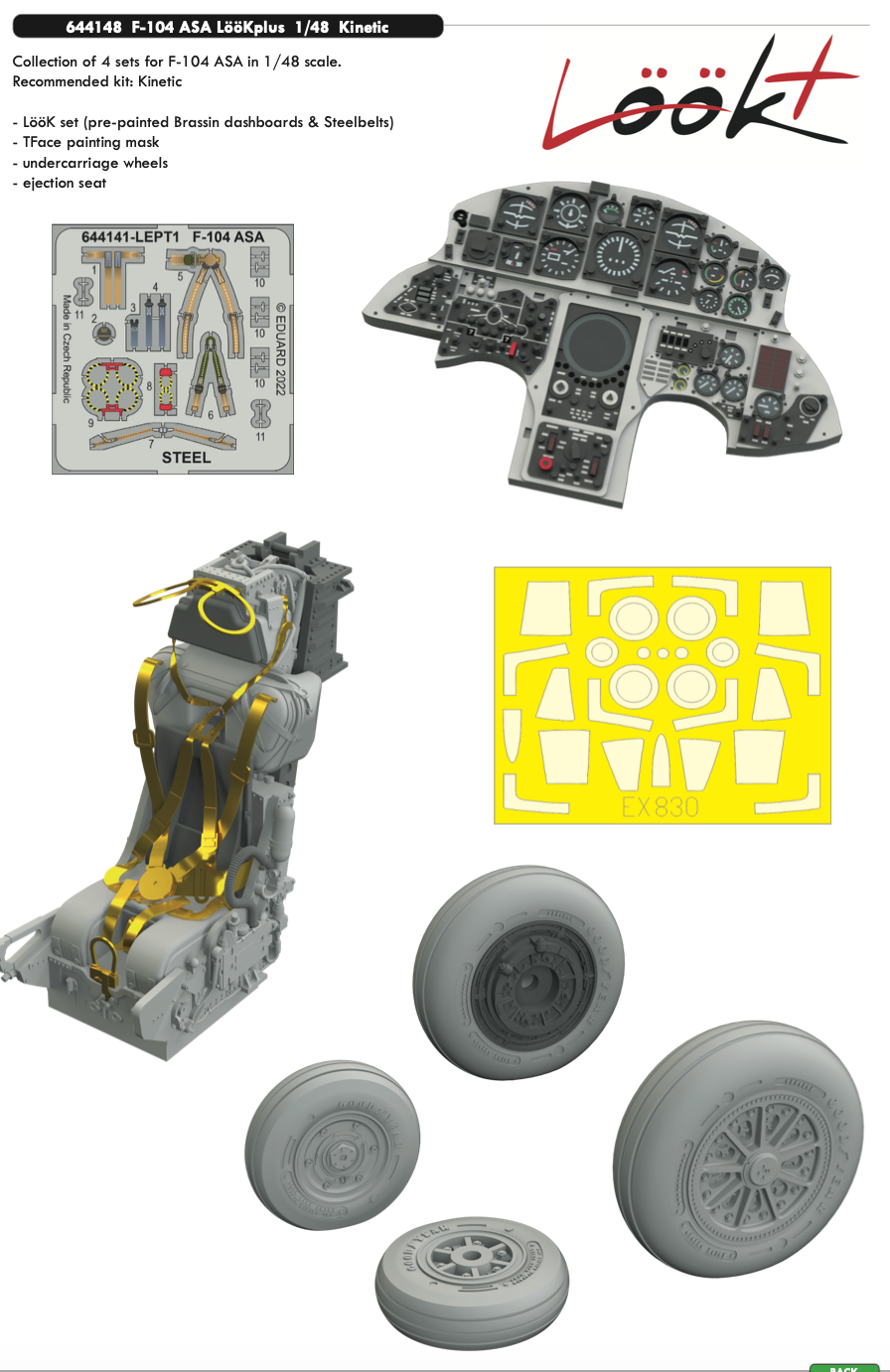 Eduard Brassin ED644148 1:48 Lockheed F-104 ASA LooKplus