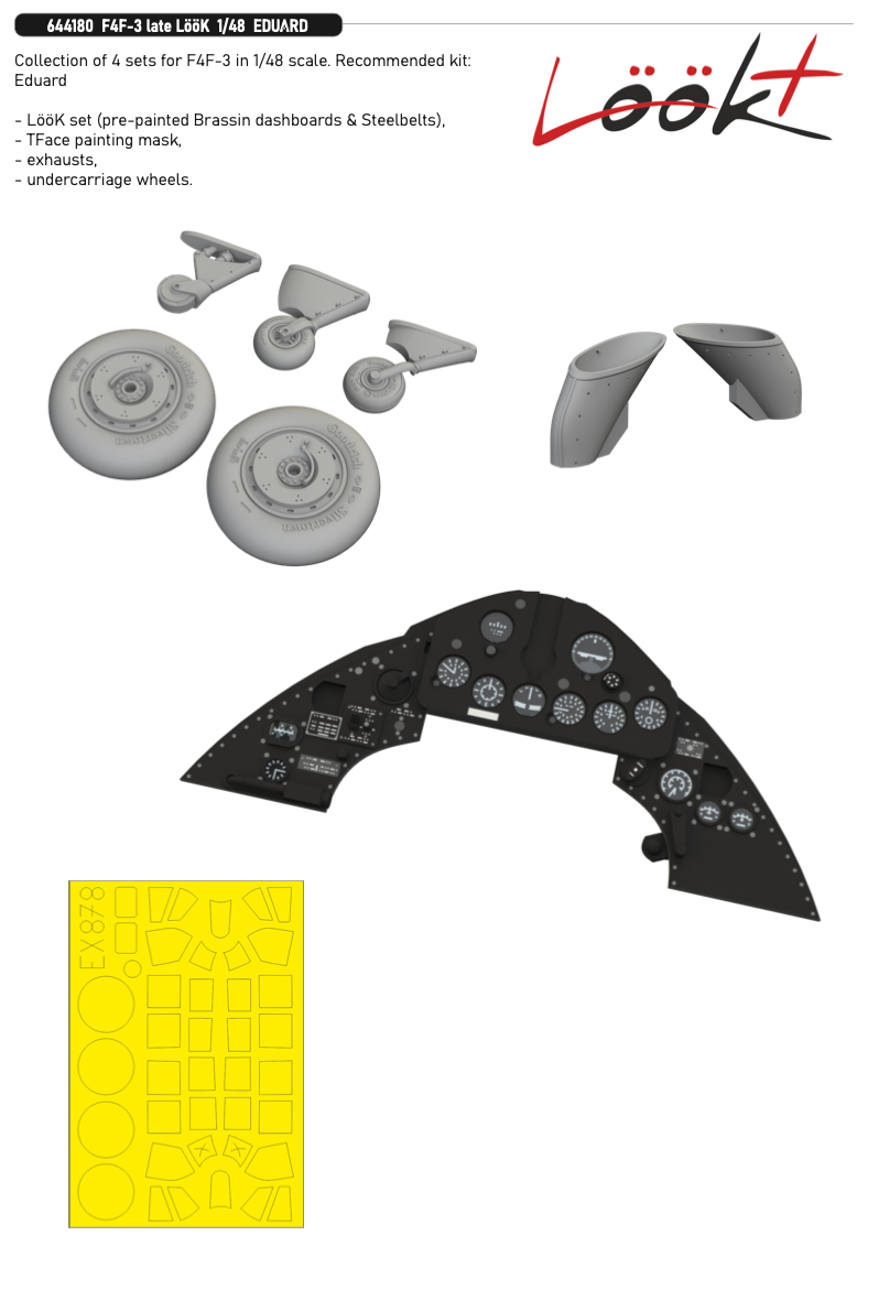 Eduard Brassin ED644180 1:48 Grumman F4F-3 Wildcat late LooK plus