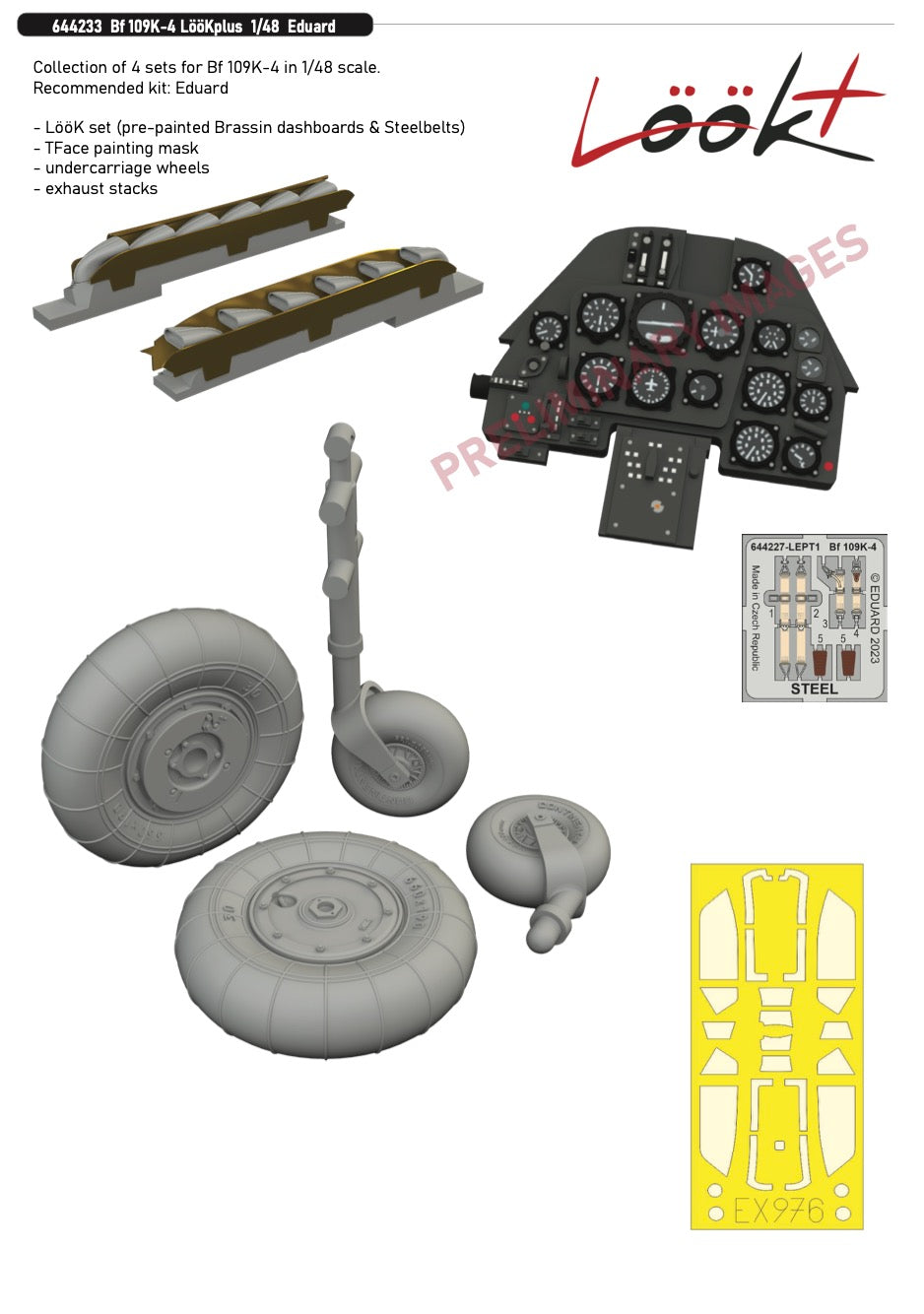 Eduard Brassin ED644233 1:48 Messerschmitt Bf-109K-4 LooK plus