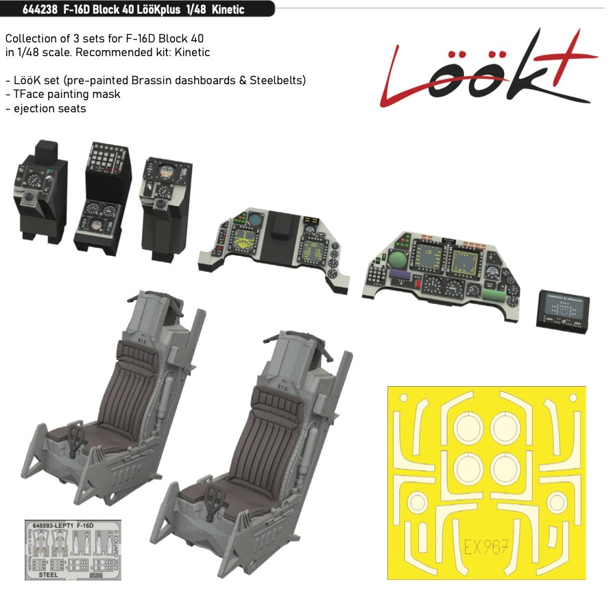Eduard Brassin ED644238 1:48 Lockheed-Martin F-16D Block 40 LooKplus series