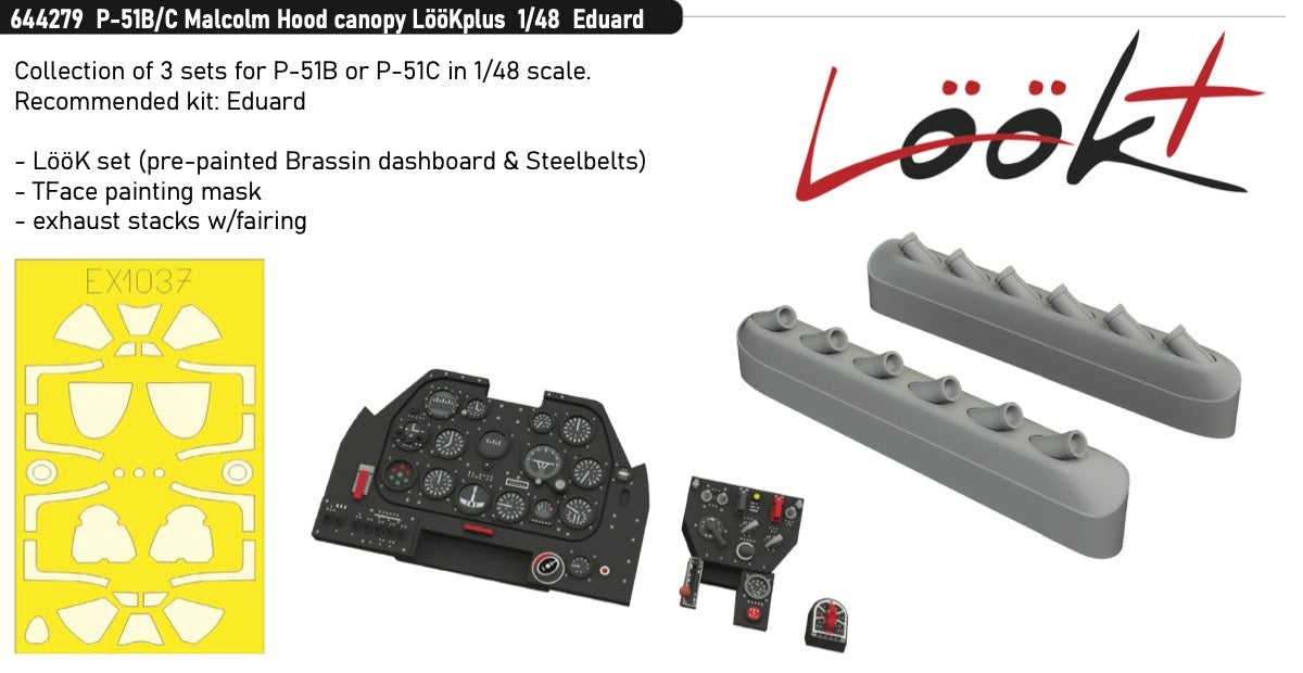 Eduard Brassin ED644279 P-51B/C Malcolm Hood LooKplus 1:48