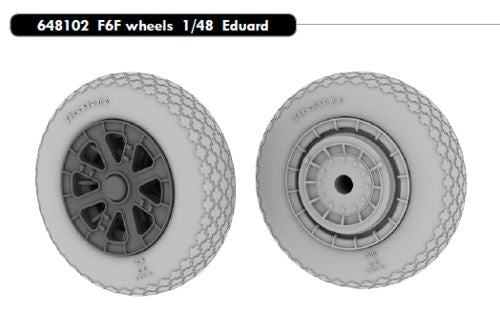 Eduard Brassin ED648102 1:48 Grumman F6F Hellcat wheels with Wtd tyre effect