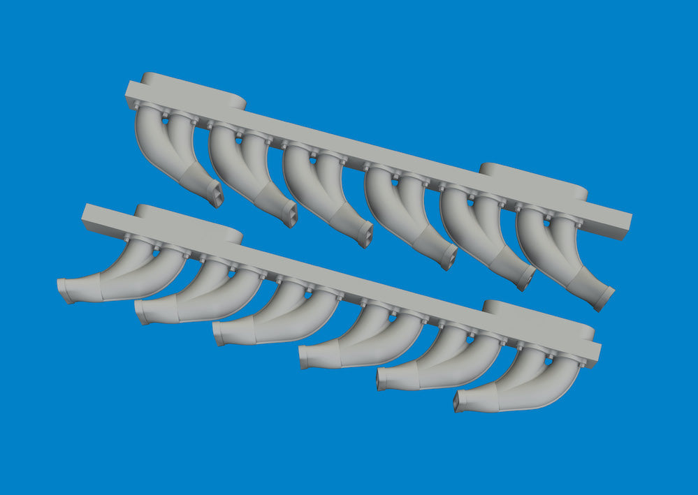Eduard Brassin ED6481049 1:48 Bell P-39 Airacobra exhaust stacks fishtail