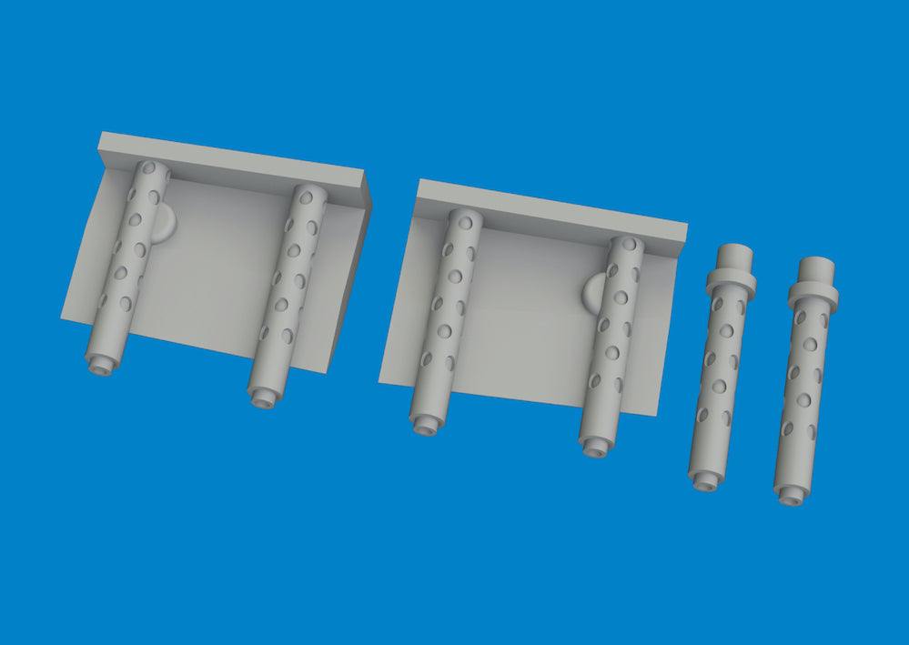 Eduard Brassin ED6481092 Grumman F4F-4 Wildcat gun barrels 3D-Printed 1:48