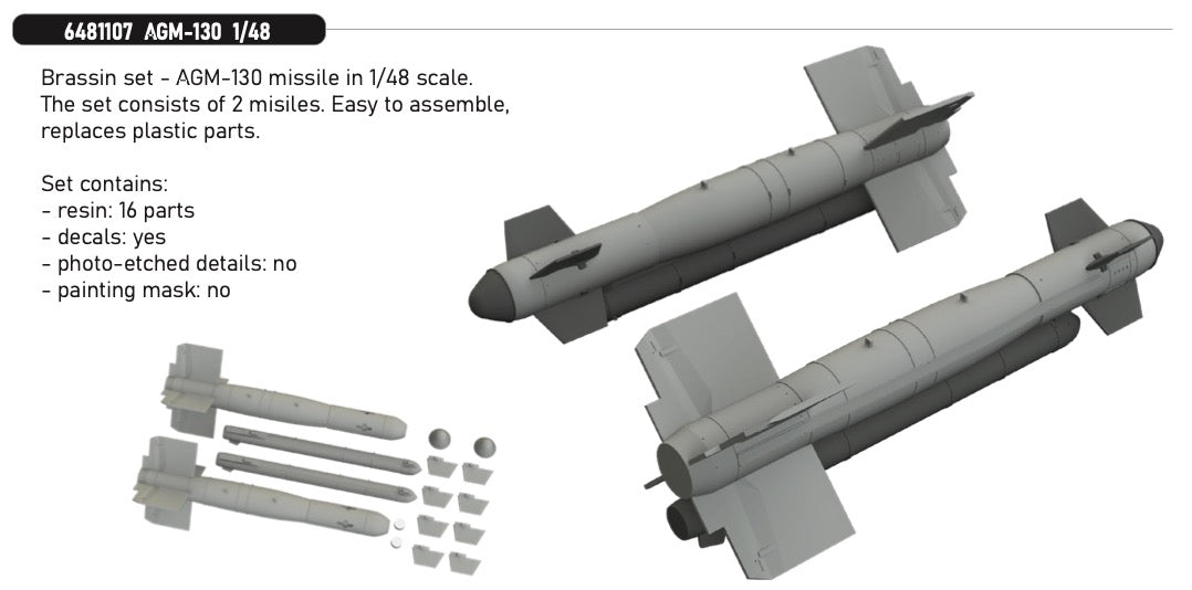 Eduard Brassin ED6481107 1:48 AGM-130 Air-to-Ground Guided Missile
