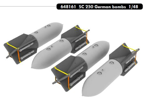 Eduard Brassin ED648161 1:48 4 x German bombs SC-250