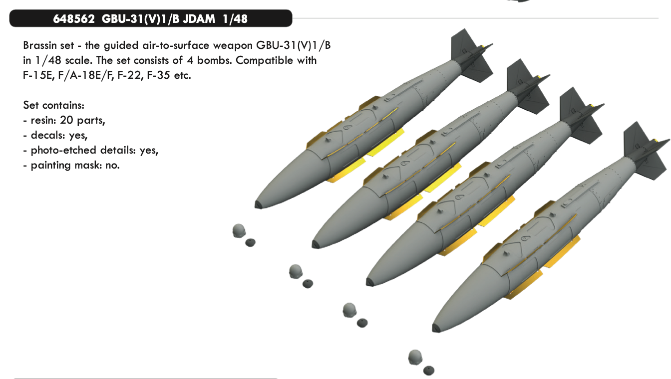 Eduard Brassin ED648562 1:48 GBU-31
