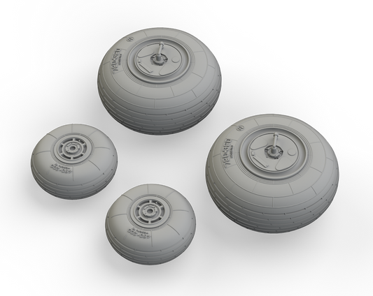 Eduard Brassin ED648573 1:48 Mil Mi-24V/VP wheels with weighted tyre effect