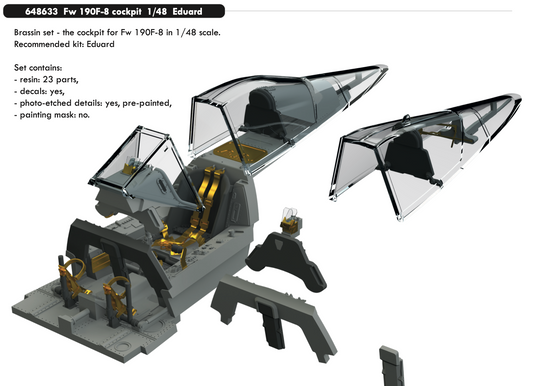 Eduard Brassin ED648633 1:48 Focke-Wulf Fw-190F-8 cockpit