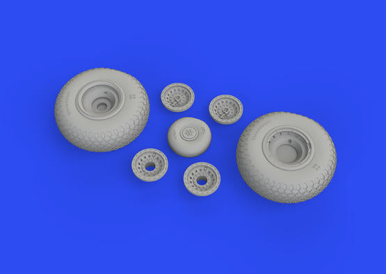 Eduard Brassin ED648642 B-17F Cross Tread Weighted Wheels 1:48