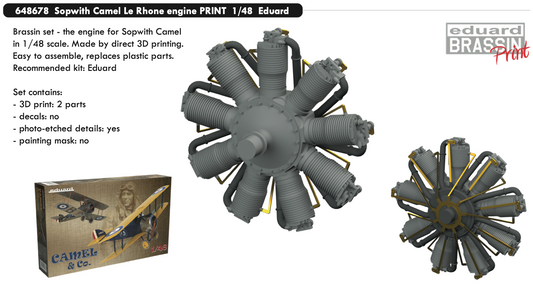 Eduard Brassin ED648678 1:48 Sopwith Camel Le Rhone engine
