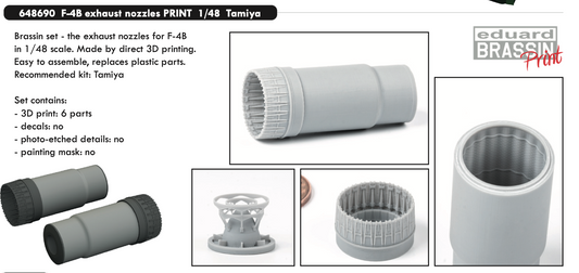 Eduard Brassin ED648690 1:48 McDonnell F-4B Phantom II exhaust nozzles
