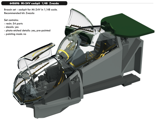 Eduard Brassin ED648696 1:48 Mil Mi-24V cockpit