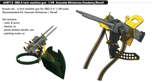 Eduard Brassin ED648712 1:48 Douglas SBD-5 Dauntless twin machine gun
