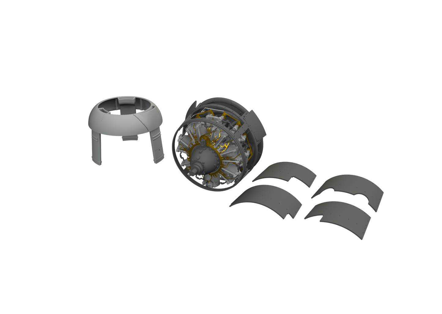 Eduard Brassin ED648792 1:48 Grumman F4F-3 Wildcat engine early