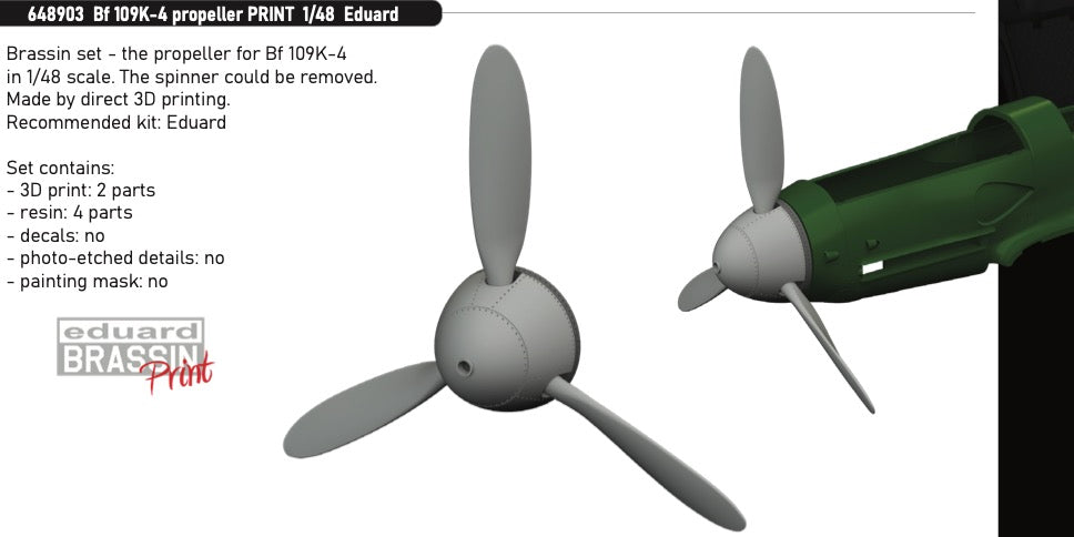 Eduard Brassin ED648903 1:48 Messerschmitt Bf-109K-4 propeller