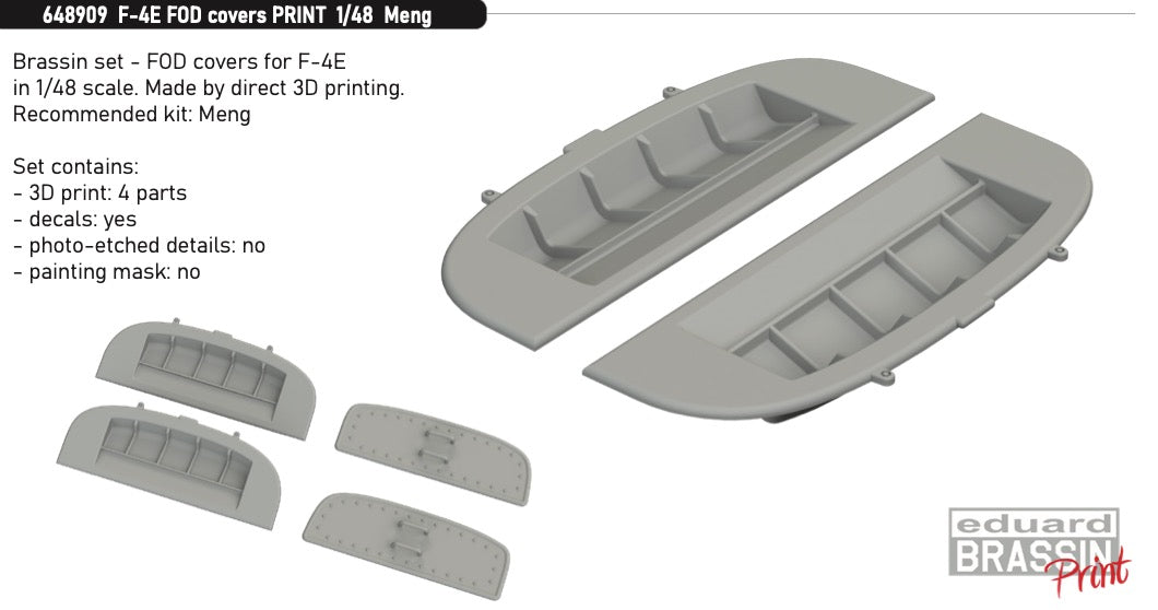 Eduard Brassin ED648909 1:48 McDonnell F-4E Phantom FOD covers