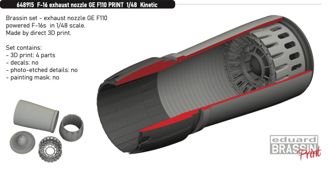 Eduard Brassin ED648915 1:48 Lockheed-Martin F-16 exhaust nozzle GE F110
