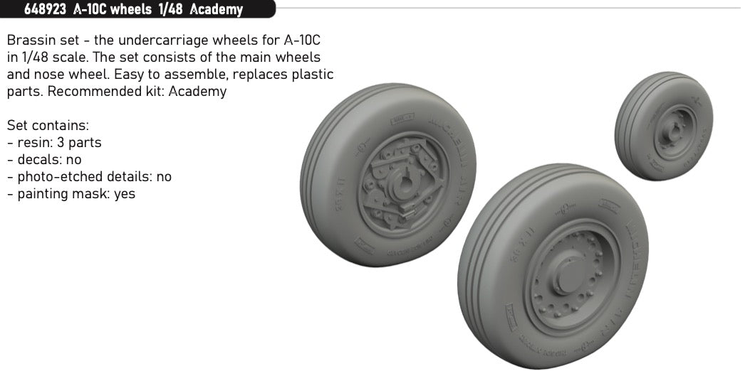 Eduard Brassin ED648923 1:48 Fairchild A-10C Thunderbolt II wheels