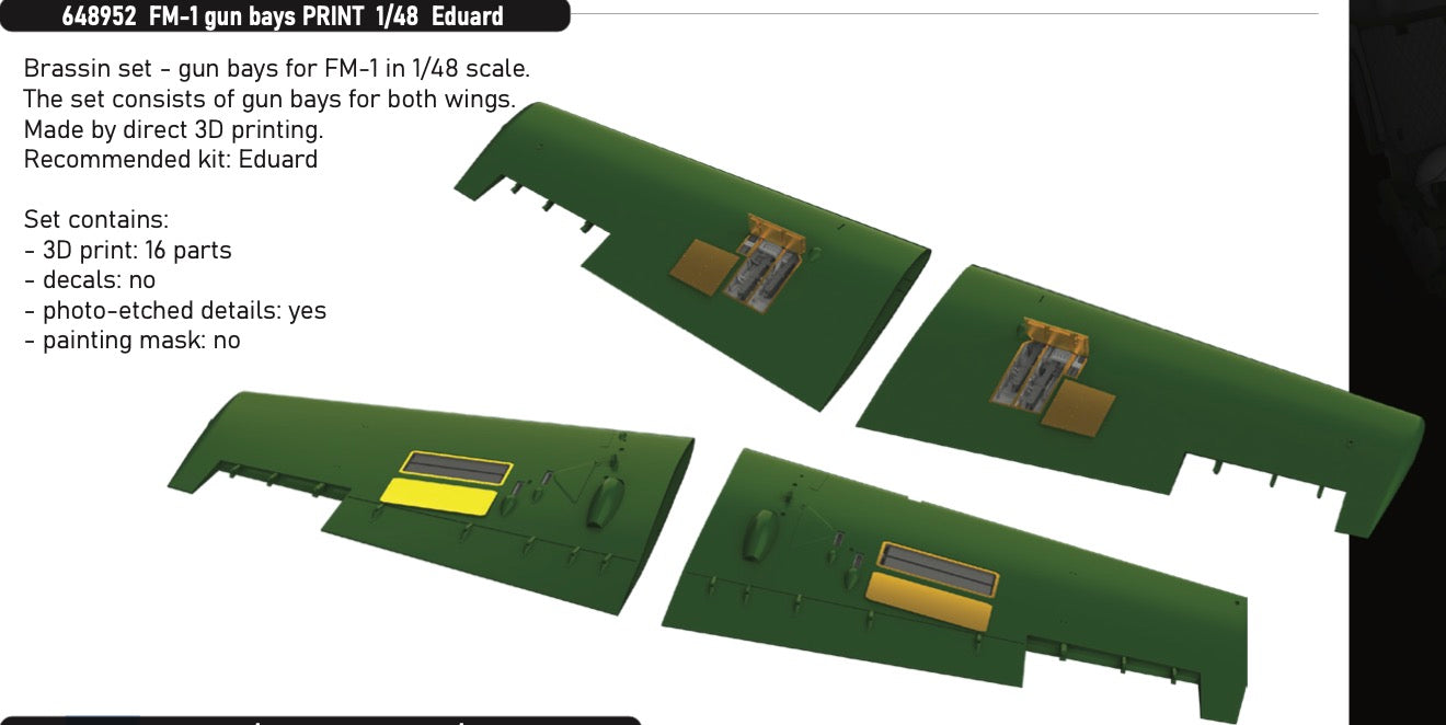 Eduard Brassin ED648952 1:48 General-Motors FM-1 Wildcat gun bays