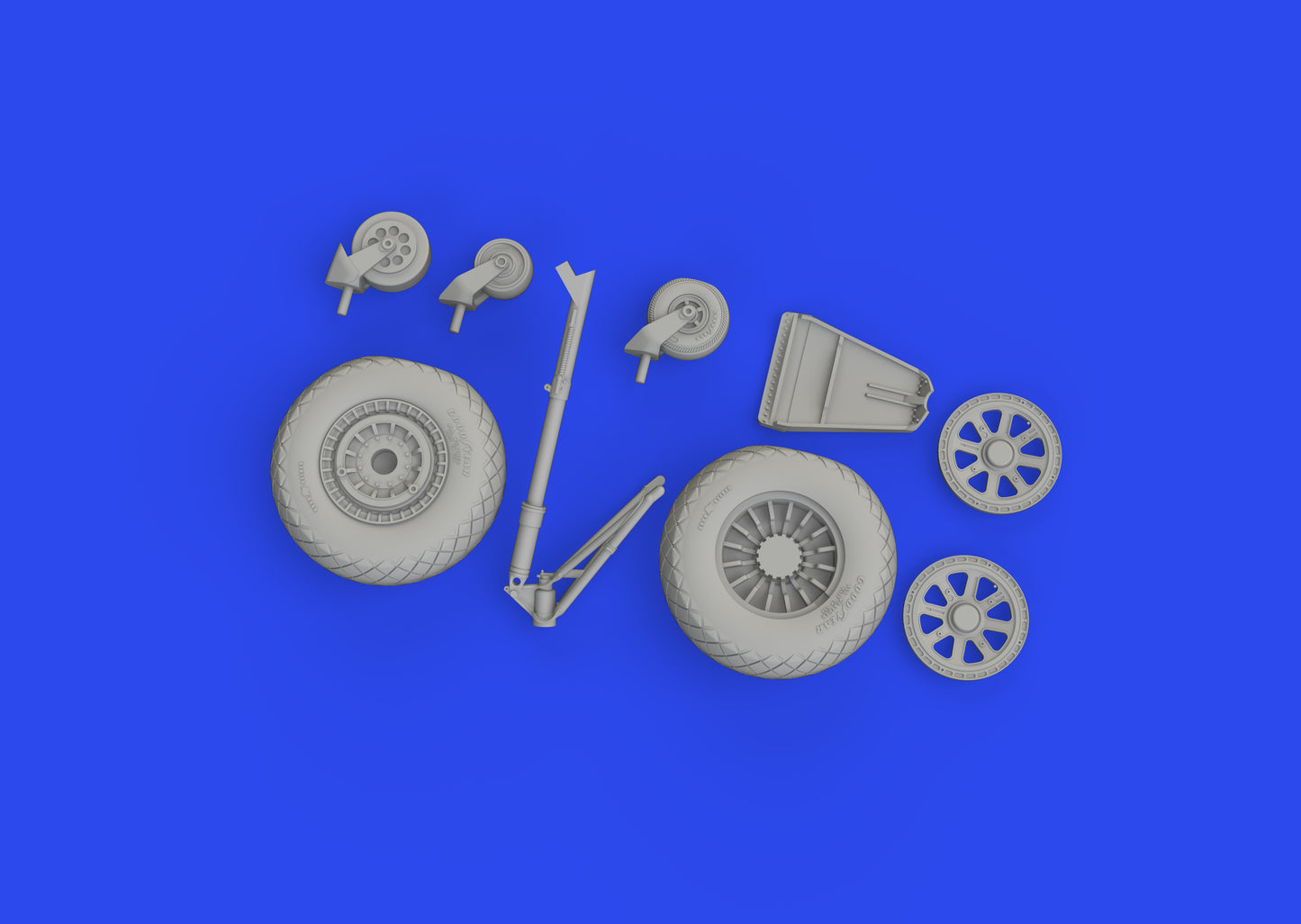 Eduard Brassin ED648965 Grumman TBF-1C/TBM-3 Avenger wheels with pattern 1:48
