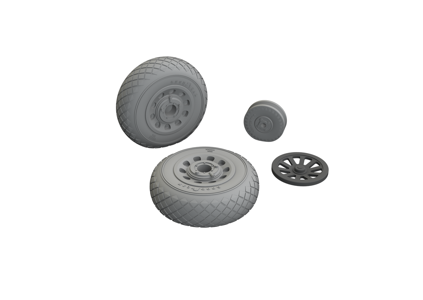 Eduard Brassin ED648986 P-51B/C Mustang Diamond Tread Wheels 1:48