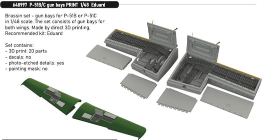 Eduard Brassin ED648997 1:48 North-American P-51B/P-51C Mustang gun bays