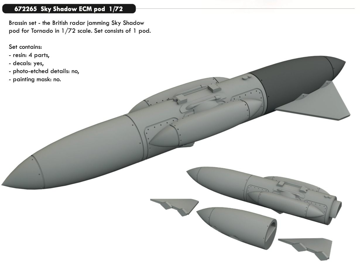 Eduard Brassin ED672265 Sky Shadow ECM pod 1:72