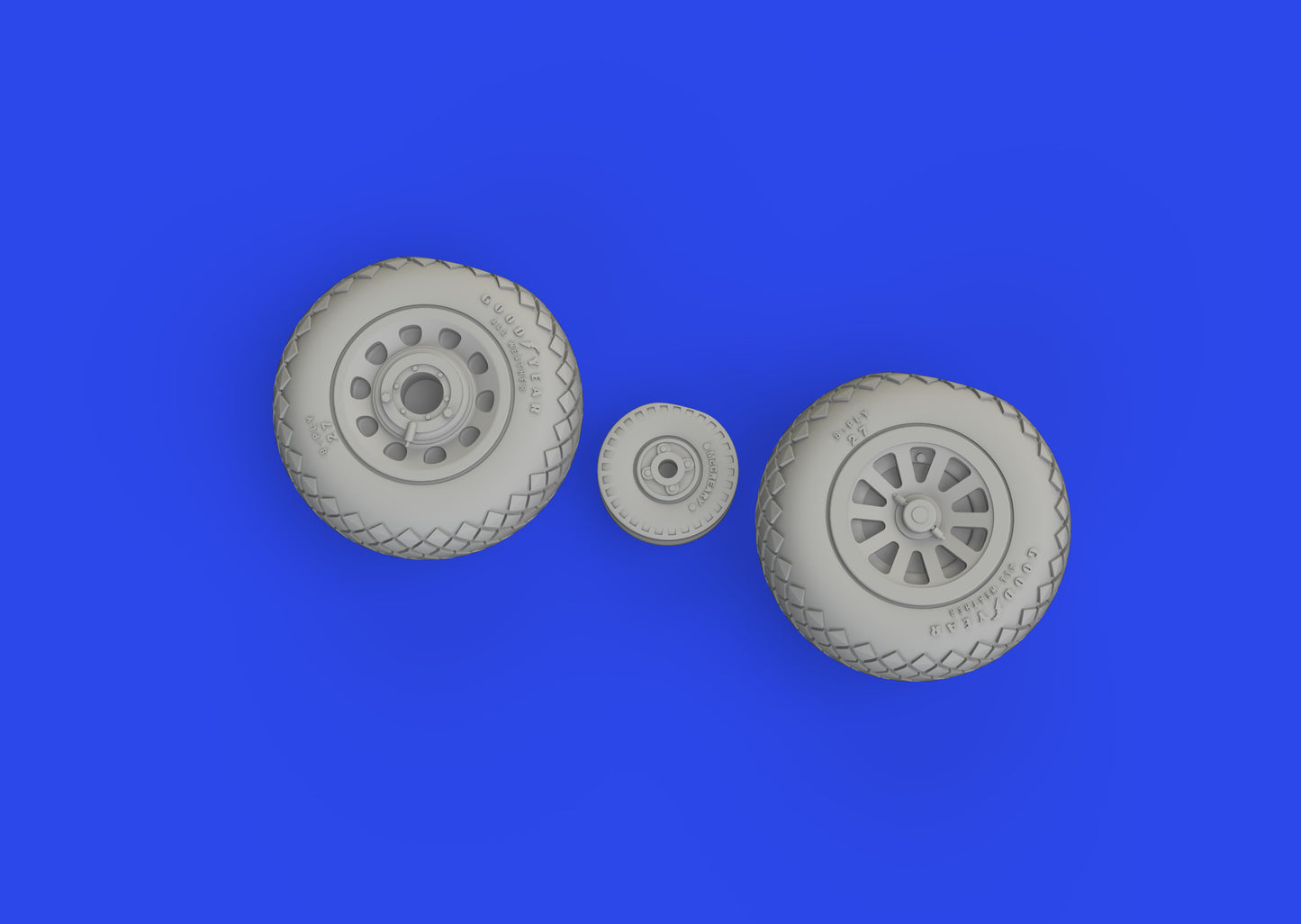 Eduard Brassin ED672366 North-American P-51D Mustang wheels diamond tread 1:72