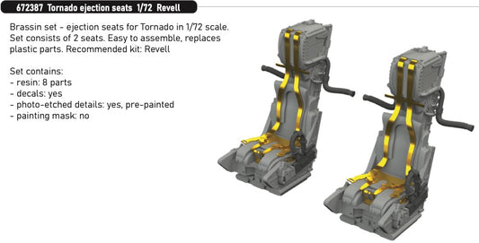 Eduard Brassin ED672387 Panavia Tornado ejection seats x 2 1:72
