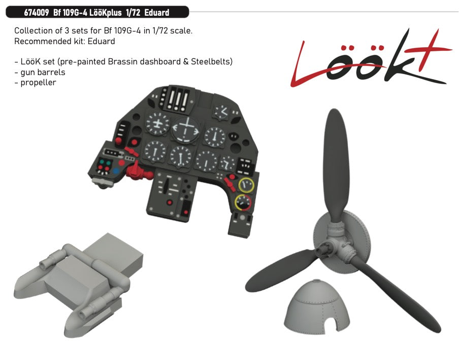 Eduard Brassin ED674009 Messerschmitt Bf-109G-4 LooKplus series 1:72