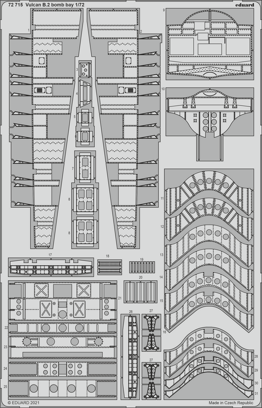 Eduard ED72715 1:72 Avro Vulcan B.2 bomb bay details