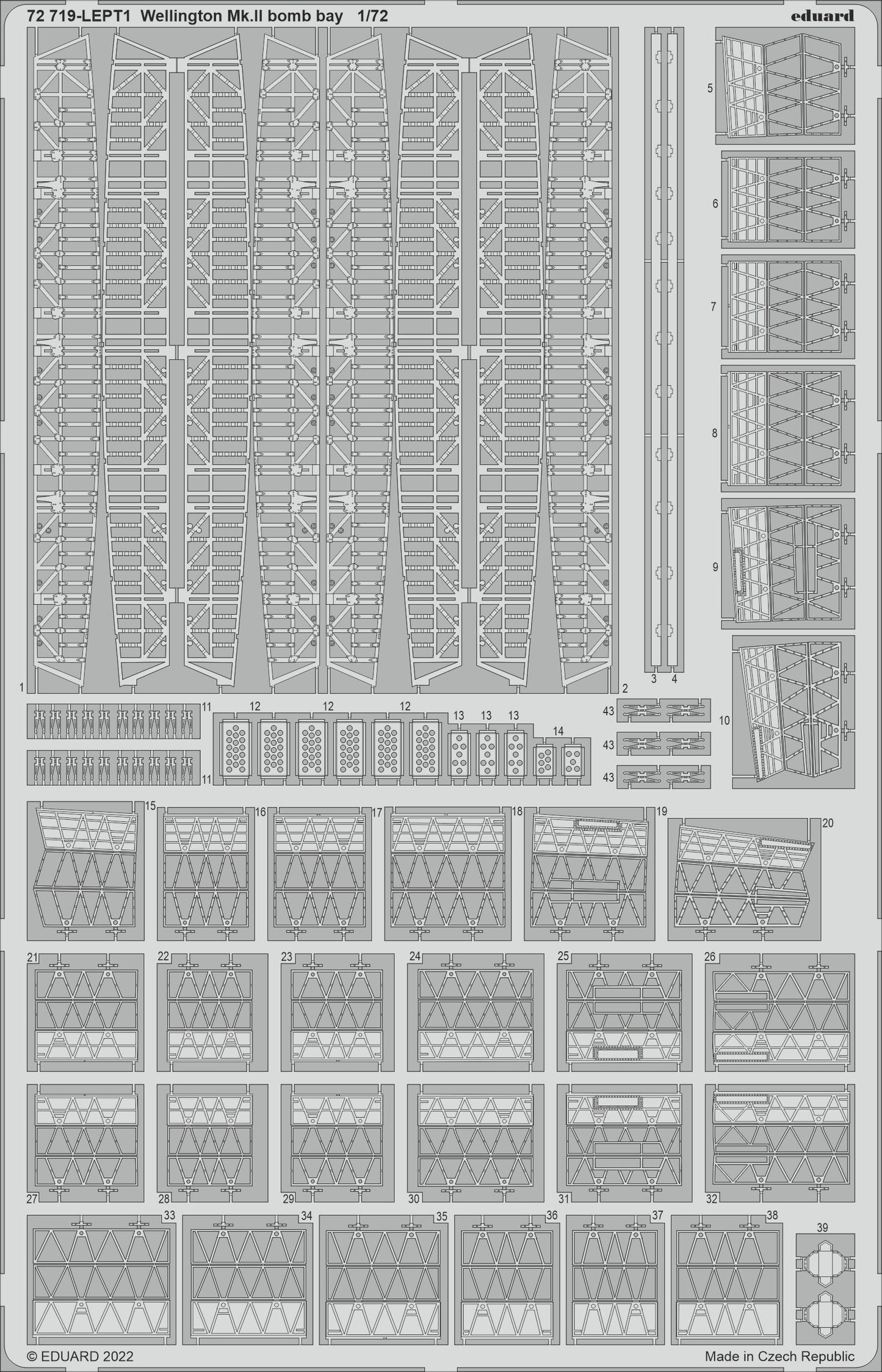 Eduard ED72719 1:72 Vickers Wellington Mk.II bomb bay