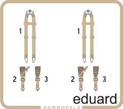 Eduard ED73032 1:72 seatbelts Luftwaffe WWII bombers SUPERFABRIC