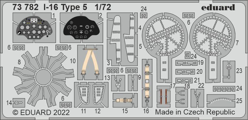 Eduard ED73782 1:72 Polikarpov I-16 Type 5