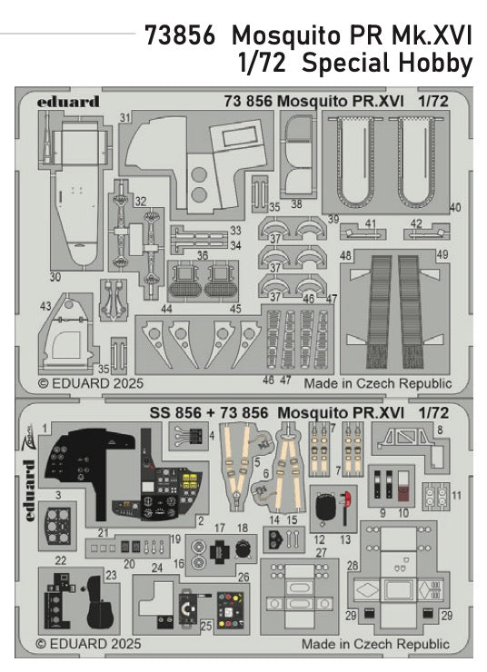 Eduard ED73856 de Havilland Mosquito PR Mk.XVI 1:72
