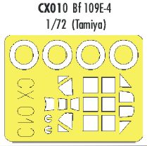 Eduard EDCX010 1:72 Messerschmitt Bf-109E-4 canopy frame paint mask