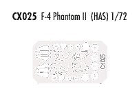 Eduard EDCX025 1:72 McDonnell F-4 Phantom canopy frame paint mask