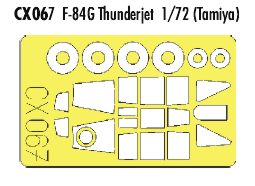 Eduard EDCX067 1:72 Republic F-84G Thunderjet canopy frame and wheels etc