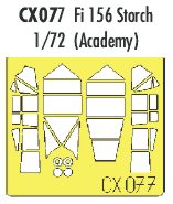 Eduard EDCX077 1:72 Fieseler Fi-156C 'Storch' canopy frame paint mask