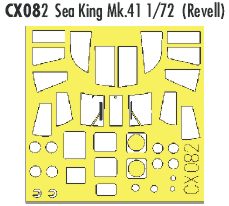 Eduard EDCX082 1:72 Westland Sea King Mk.41 canopy frame paint mask