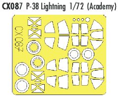 Eduard EDCX087 1:72 Lockheed P-38J Lightning