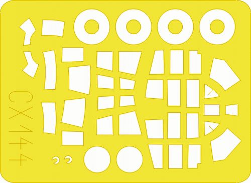 Eduard EDCX144 1:72 Junkers Ju-87G 'Stuka' canopy frame paint mask