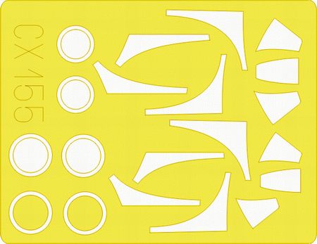 Eduard EDCX155 1:72 North-American F-86F Sabre canopy frame paint mask