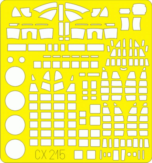 Eduard EDCX215 1:72 Petlyakov Pe-8 canopy frame paint mask