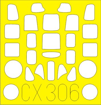Eduard EDCX306 1:72 Mitsubishi A6M2 Zero canopy frame paint mask