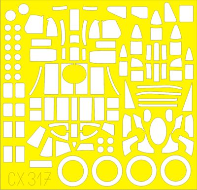 Eduard EDCX317 1:72 Handley-Page Halifax B Mk.II canopy frame paint mask