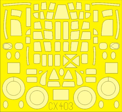 Eduard EDCX403 1:72 Short Stirling Mk.IV canopy frame paint mask